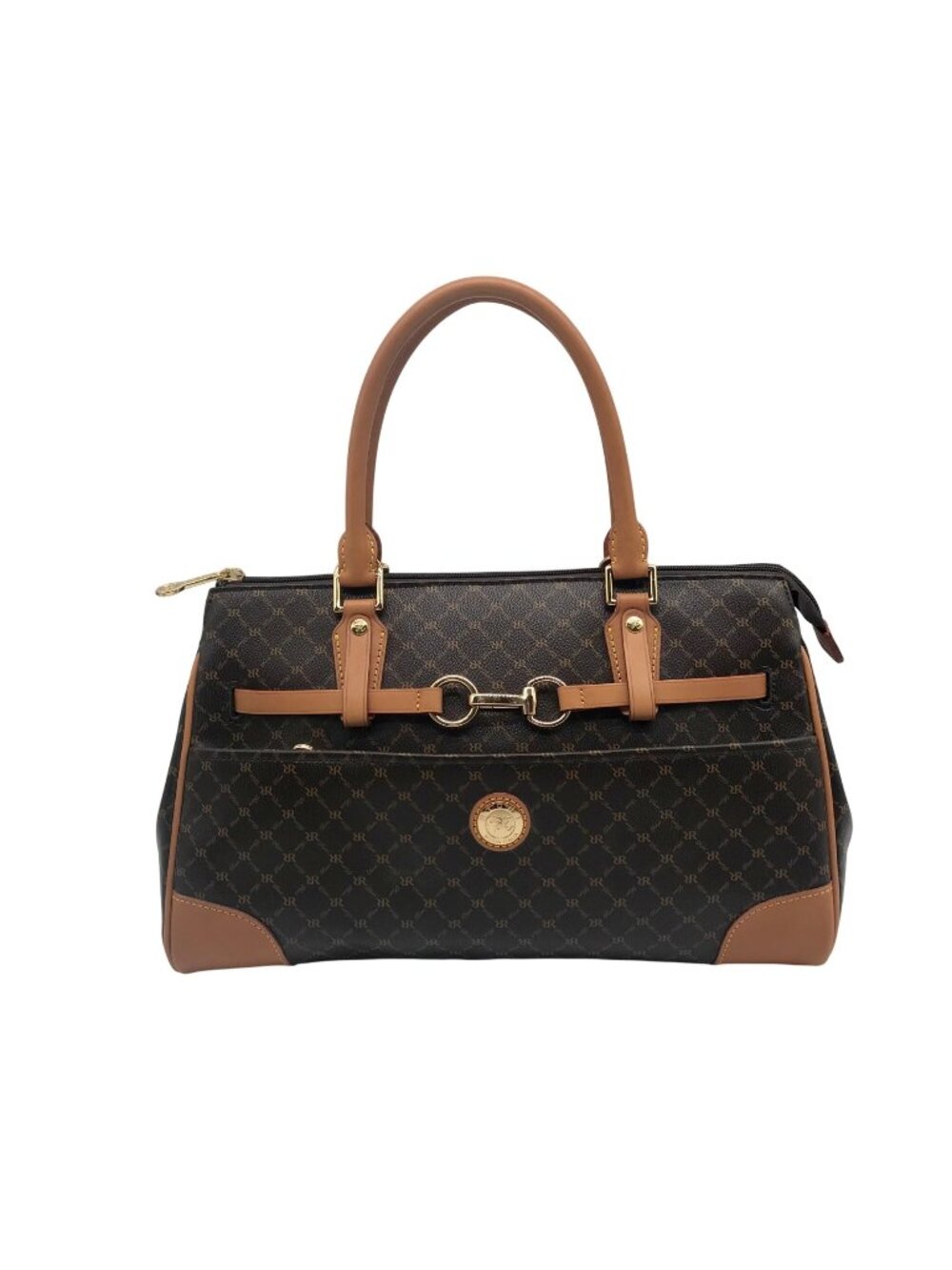 Rioni Brown Canvas Princess Convertible Satchel